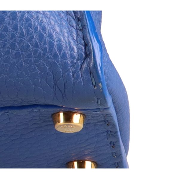 brb01100000000514 11 FENDI Stylish Peekaboo Selleria Handbag Leather Blue