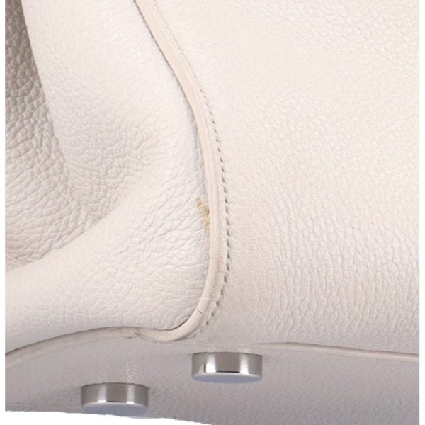 brb01870000000399 12 Saint Laurent Paris Cava Rive Gauche Handbag Leather White