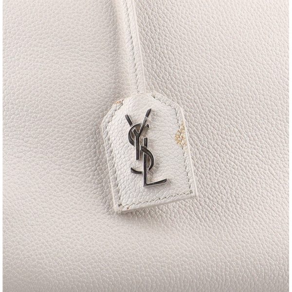 brb01870000000399 13 Saint Laurent Paris Cava Rive Gauche Handbag Leather White