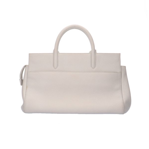 brb01870000000399 3 Saint Laurent Paris Cava Rive Gauche Handbag Leather White