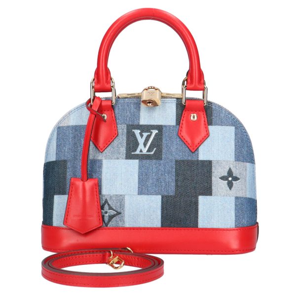 brb02310000000674 1 Louis Vuitton Alma BB Monogram Denim Shoulder Bag Blue