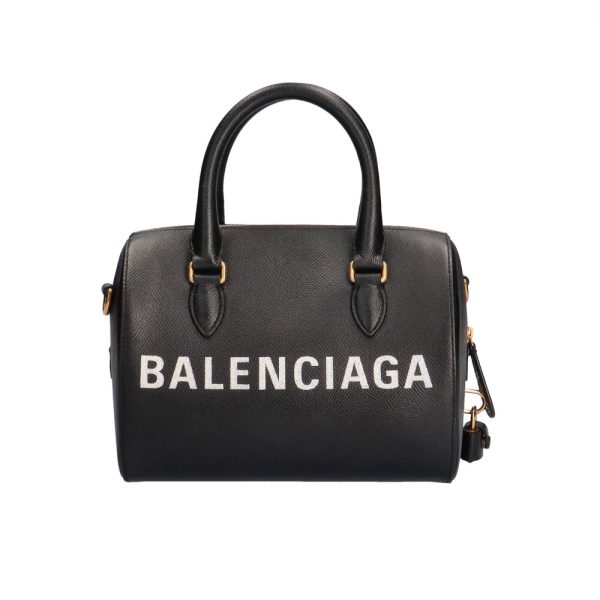 brb02920000000608 3 Balenciaga Bowling Bag Smallville Handbag Grain Calf Leather Noir