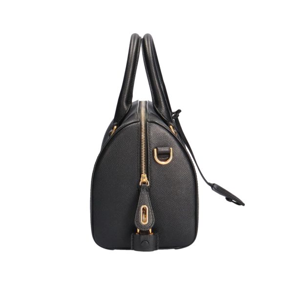 brb02920000000608 4 Balenciaga Bowling Bag Smallville Handbag Grain Calf Leather Noir