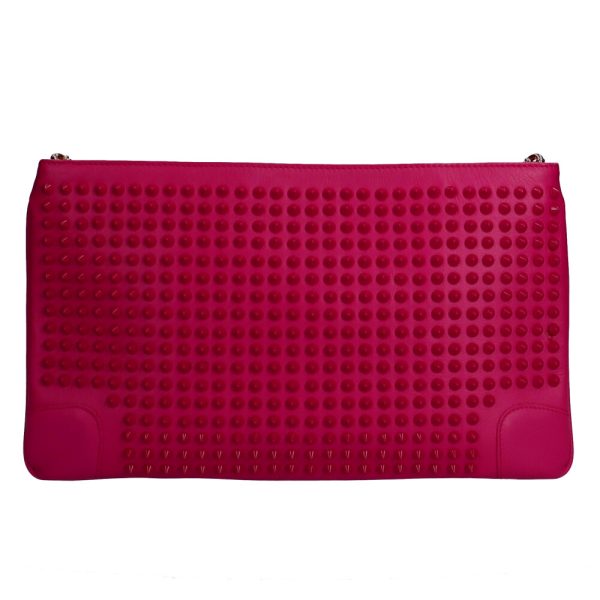 brb03130000000466 3 Christian Louboutin Studded Shoulder Bag Calf Pink