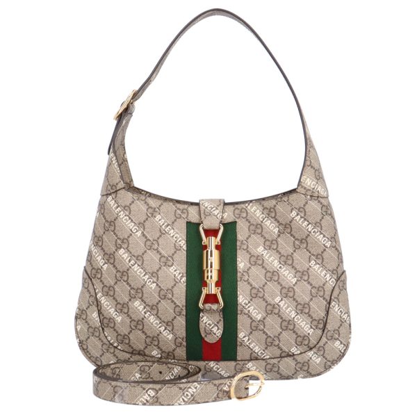 brb03130000003626 1 Gucci Balenciaga Collaboration The Hacker Project Shoulder Bag GG Supreme Canvas Beige