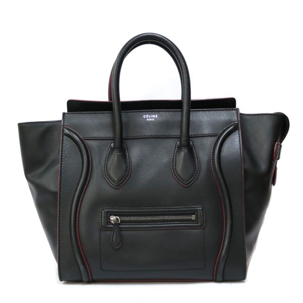 brb03800463 1 CELINE LUGGAGE MINI LUGGAGE HANDBAG BLACK