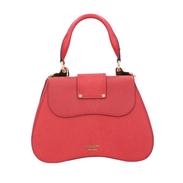 brb10000000116096 3 Prada Saffiano Lux Shoulder Bag Leather Red