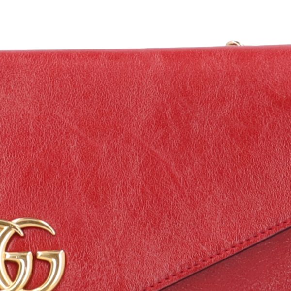 brb10000000119009 8 Gucci GG Cat Double Face Leather Shoulder Bag Red