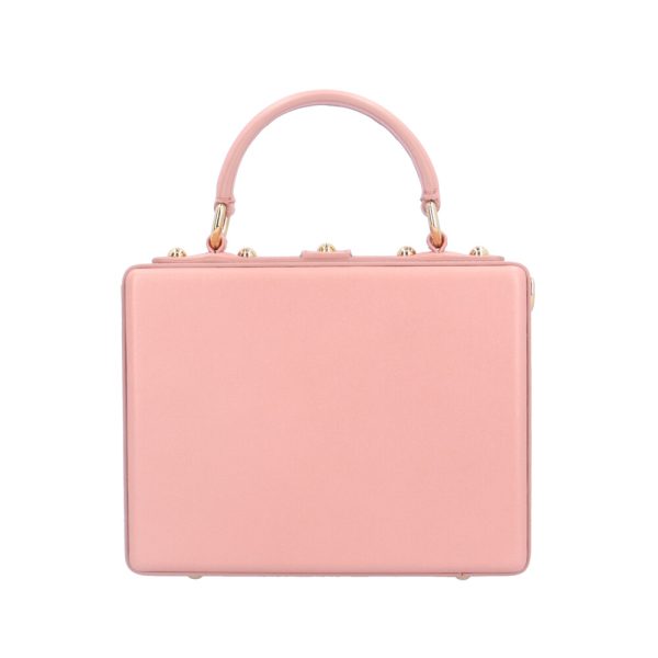 brb10010000013183 3 Dolce Gabbana Quilted Box Bag Lambskin Shoulder Bag Pink
