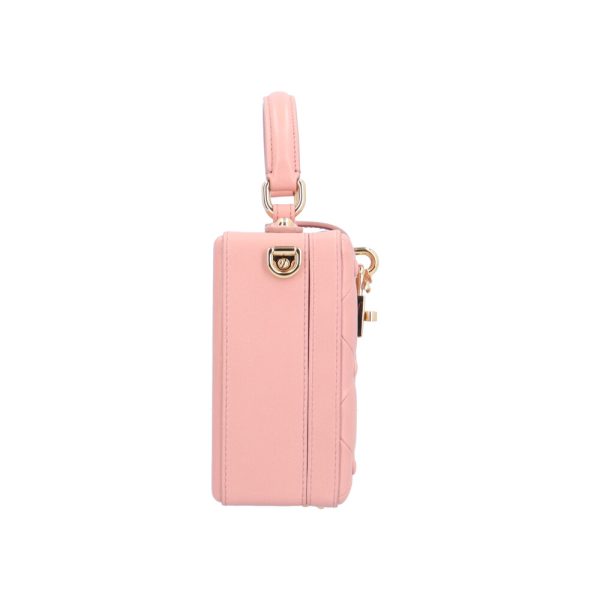 brb10010000013183 4 Dolce Gabbana Quilted Box Bag Lambskin Shoulder Bag Pink