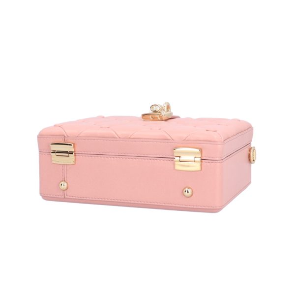 brb10010000013183 5 Dolce Gabbana Quilted Box Bag Lambskin Shoulder Bag Pink