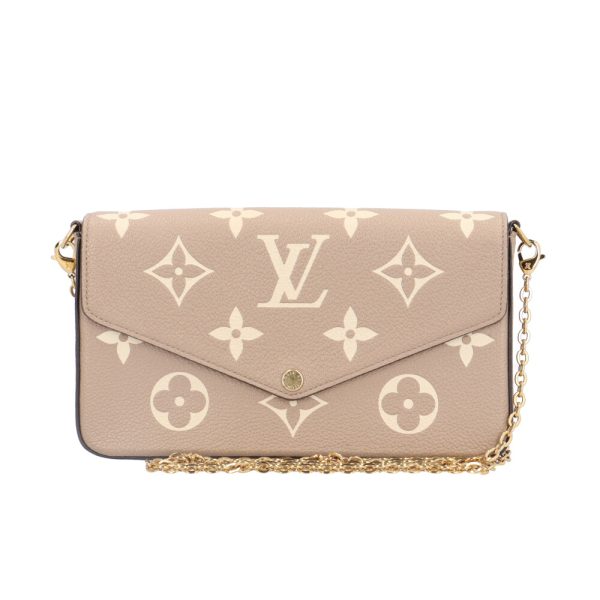 brb10010000013382 1 Louis Vuitton Pochette Félicie Monogram Emprene Shoulder Bag Monogram Emprene Beige