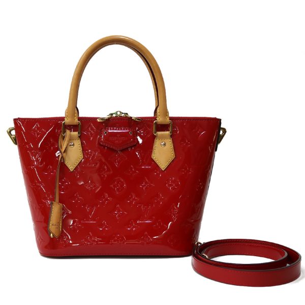 brb24103594 1 LOUIS VUITTON Montebello PM Monogram Vernis Shoulder Bag Red