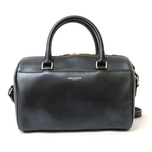 brb24104942 1 Saint Laurent SAINT LAURENT Baby Duffle Leather Shoulder Bag Black