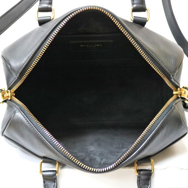 brb24104942 7 Saint Laurent SAINT LAURENT Baby Duffle Leather Shoulder Bag Black