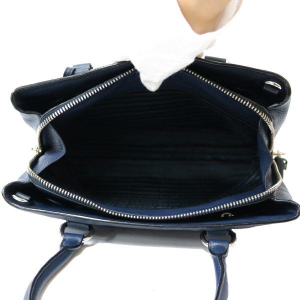 brb25400080 7 Prada Leather Shoulder Bag Blue