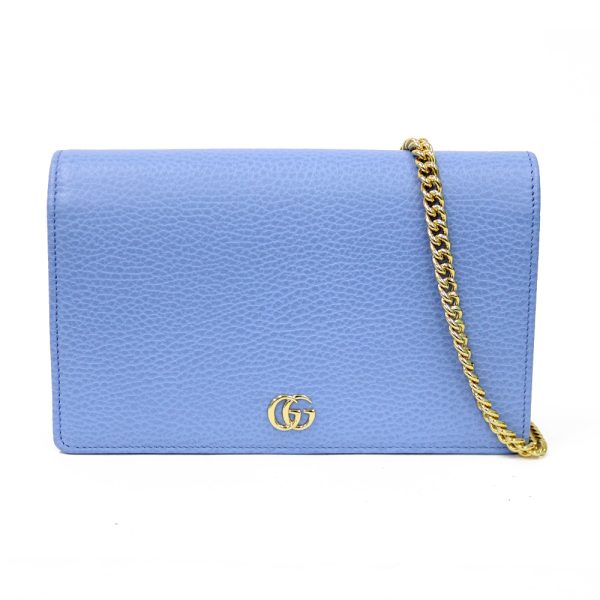 brb29105031 1 GUCCI Marmont leather Shoulder Bag Blue