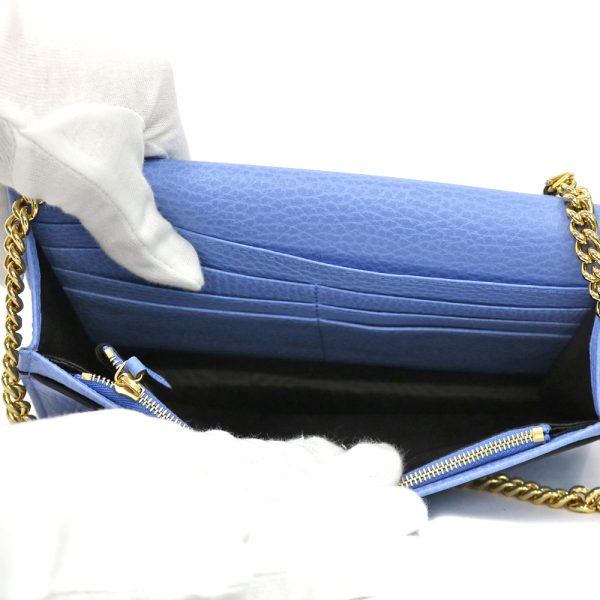 brb29105031 7 GUCCI Marmont leather Shoulder Bag Blue