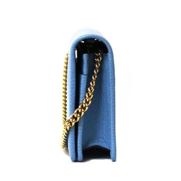 brb29105077 4 GUCCI Marmont Leather Shoulder Bag Blue