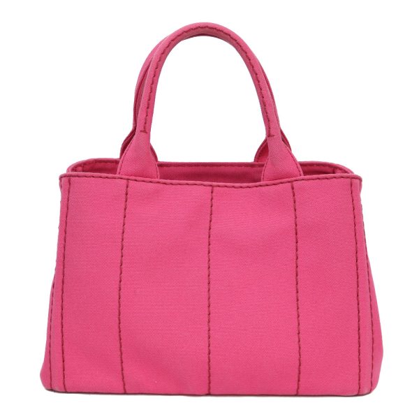 brb36808090 3 PRADA Canapa Tote PM canvas Shoulder Bag Pink