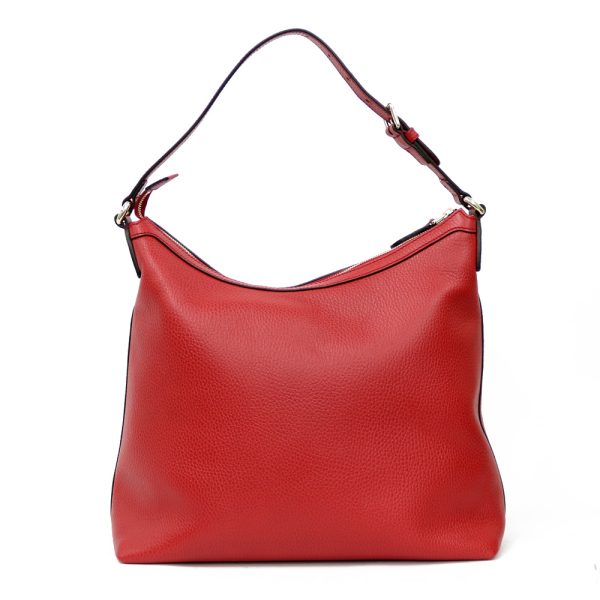 brb36808458 3 GUCCI Leather Shoulder Bag Red