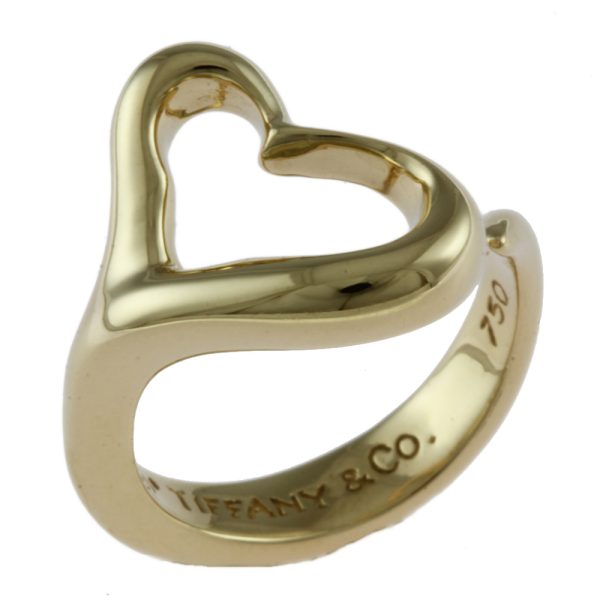 brj09000000045334 1 Tiffany Co Open Heart Ring No 105 18K K18 Yellow Gold