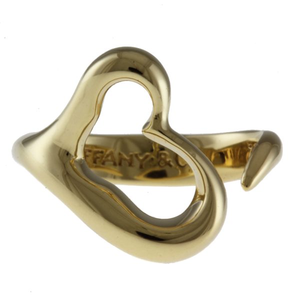 brj09000000045334 3 Tiffany Co Open Heart Ring No 105 18K K18 Yellow Gold