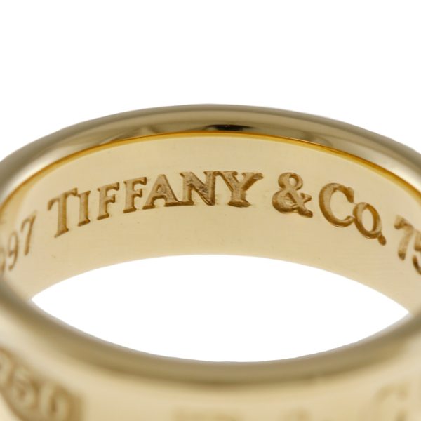 brj09000000048091 8 Tiffany Co 1837 Narrow Ring No 10 18K K18 Yellow Gold