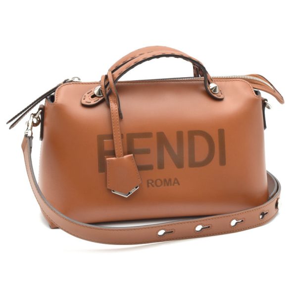 c240400045112 Fendi By the Way Medium Boston Shoulder Bag Brown