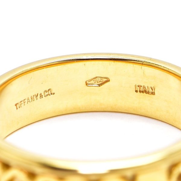 c240400046996 4 Tiffany Co Cutout Heart Ring Size 85 K18YG Motif Solid Gold Yellow Gold