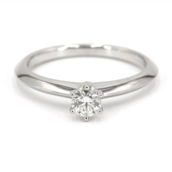 c240600020214 1 Tiffany Co 024ct Solitaire Diamond Ring Size 11 Pt950 Platinum