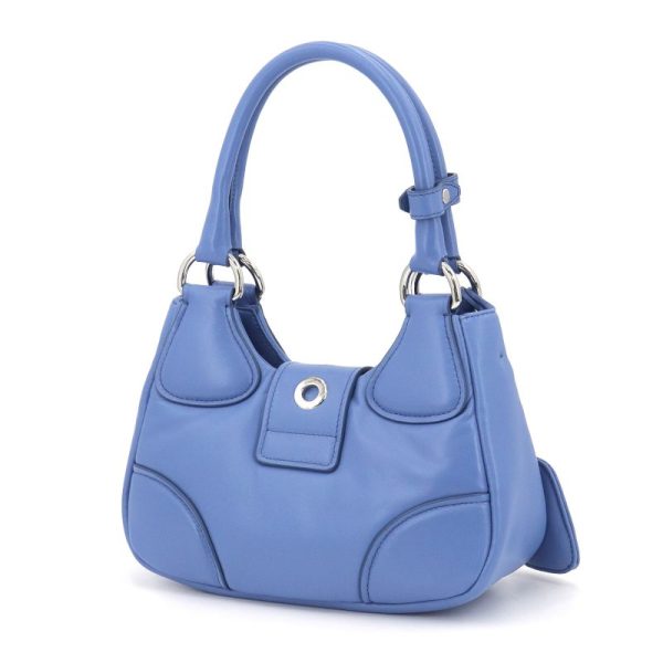 c240600020683 1 Prada Moon Padded Nappa 2 way Shoulder bag Blue