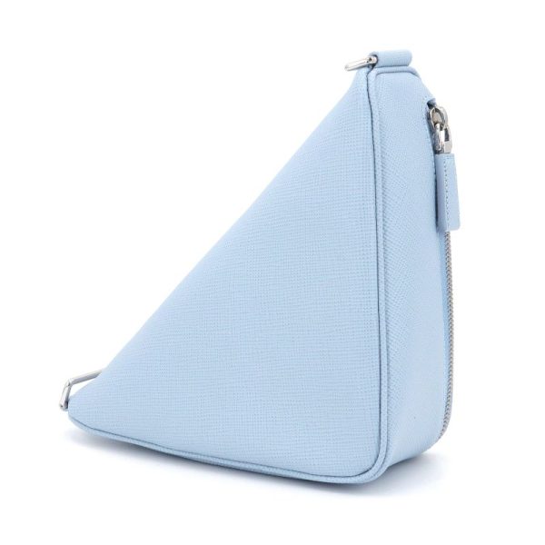 c240600020685 1 Prada Messenger Triangle Body bag Light blue