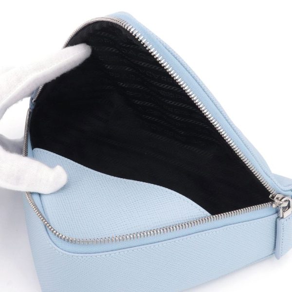 c240600020685 4 Prada Messenger Triangle Body bag Light blue