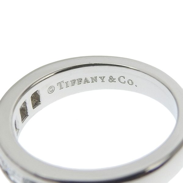 c240600020892 4 Tiffany Half Circle Ring Diamond No 6 Pt950 New Polished Channel Setting Platinum Ring Jewelry