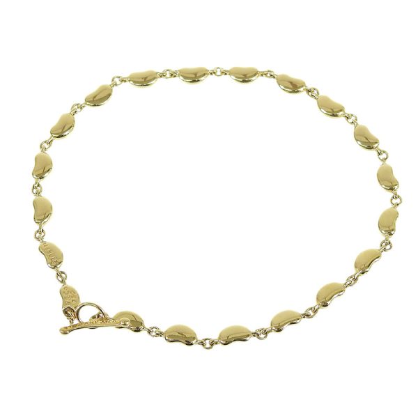 c240600021272 1 Tiffany Bean Bracelet K18YG New Polished Yellow Gold Jewelry Elsa Peretti