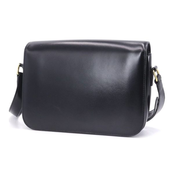 c240600022126 1 Celine Classic Triomphe Shoulder Bag Black