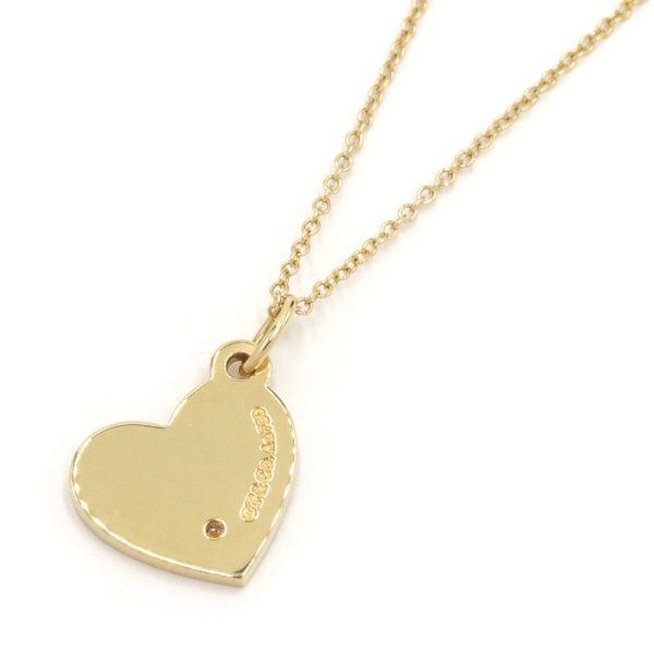 c240601083639 1 Tiffany Co MOM Tag Charm Necklace K18YG Yellow Gold Heart Pendant Jewelry