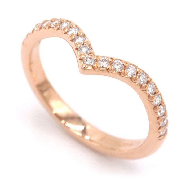 c240601084900 Tiffany Soleste V Diamond Ring No 65 K18PG New Polished Diamond Ring Pink Gold Jewelry