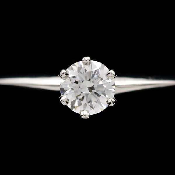 c240601086735 3 Tiffany Co Solitaire Diamond Ring Size 11 Pt950 Engagement Ring Platinum