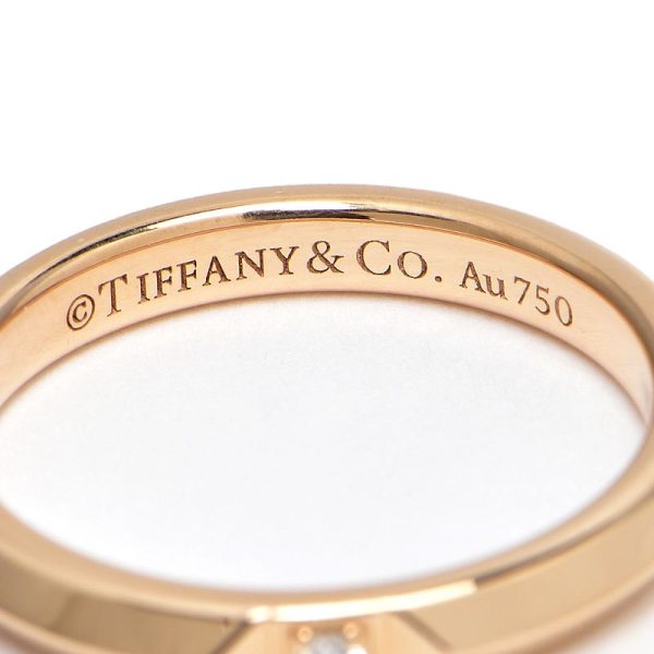 c240601088755 3 Tiffany Co Tiffany True Band Ring Diamond 005ct Size 10 K18RG Rose Gold