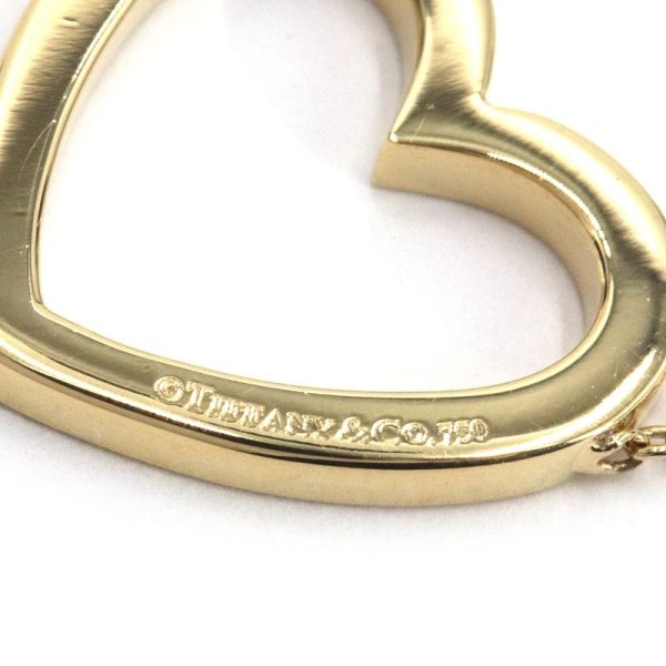 c240601090766 2 Tiffany Co Sentimental Heart Earrings K18YG Yellow Gold Stud Chain Jewelry