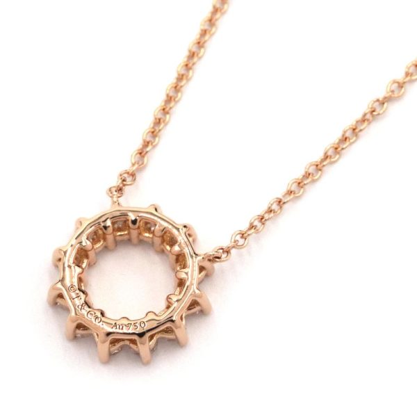 c240601090772 1 Tiffany Open Circle Pendant Mini Newly Finished Total 023ct Diamond K18PG Pink Gold Diamond Necklace