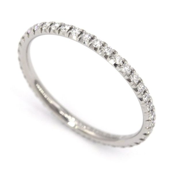 c240601095004 Tiffany Metrofull Eternity Ring No 8 New Finished Pt950 Platinum Full Diamond 019ct Diamond Ring