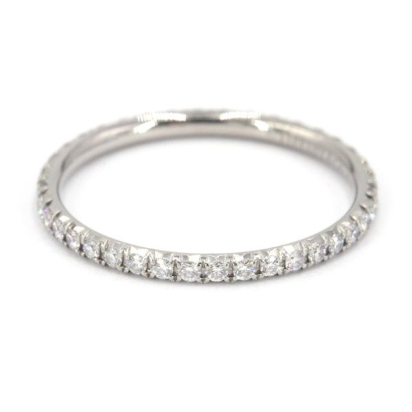 c240601095004 1 Tiffany Metrofull Eternity Ring No 8 New Finished Pt950 Platinum Full Diamond 019ct Diamond Ring