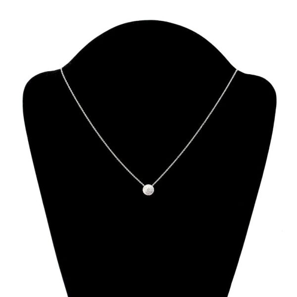 c240601095111 5 Tiffany Solesto Necklace Pt950 Diamond New Polished Medium Stone Approximately 018ct Pendant Platinum Jewelry