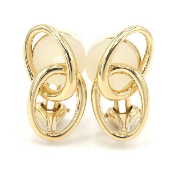 c240601098273 1 Tiffany Co Double Loop Earrings K18YG Yellow Gold Jewelry