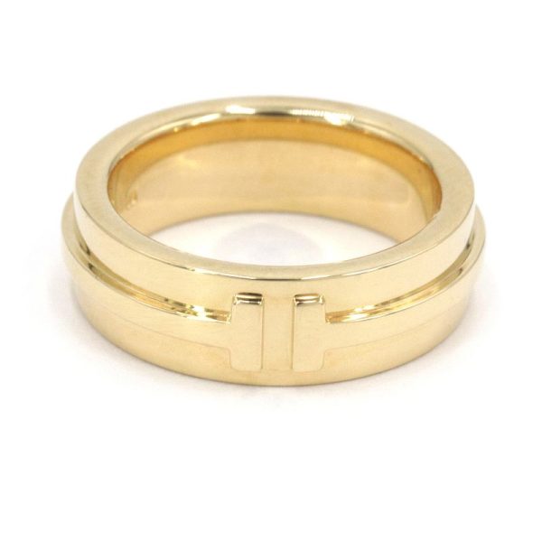 c240601099964 1 Tiffany Co T TWO Narrow Ring Size 6 K18YG Yellow Gold