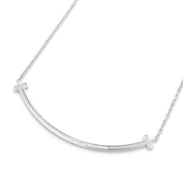 c240601100169 1 Tiffany T Smile Necklace Small K18WG Diamond White Gold Diamond Necklace Pendant Jewelry