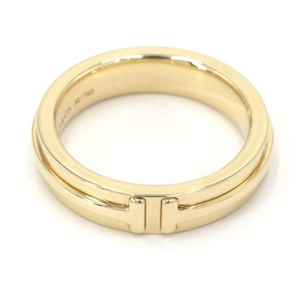 c240601100587 1 Tiffany Co T TWO Narrow Ring Size 9 K18YG Yellow Gold 67g Bullion